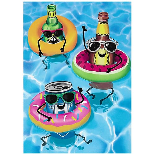 Avanti Greeting Card • Floating Beverages