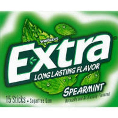 Extra Sugar Free Chewing Gum Spearmint Single Pack