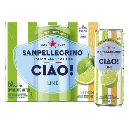San Pellegrino Ciao • Lime Spklg Wtr & Juice 330 Ml