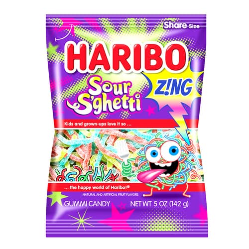 Haribo Sour S'ghetti Gummi Candy