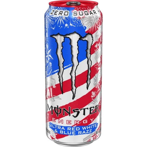 Coke Monster Energy Drink • Ultra Red White & Blue Razz