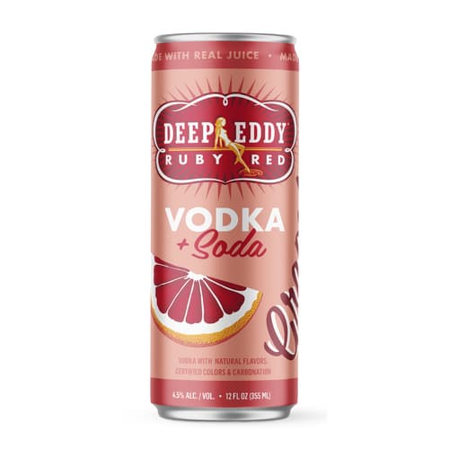 Deep Eddy Ruby Red Vodka + Soda 4pk-12oz