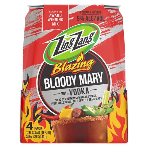 Zing Zang Cocktails • Blazing Bloody Mary 4pk-12oz