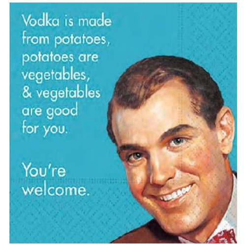 Design Design Napkins • Vodka Is Made From Potatoes