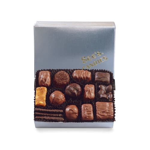 See's Candies • Assorted Chocolates Silver Box