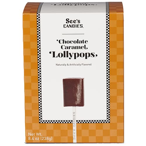 See's Holiday • Chocolate Caramel Lollypops