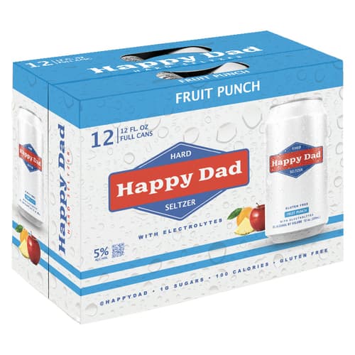 Happy Dad Fruit Punch Hard Seltzer • 12pk Cans