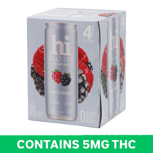 Hi Wild Berry 5mg Delta 9 Seltzer • 4pk Can
