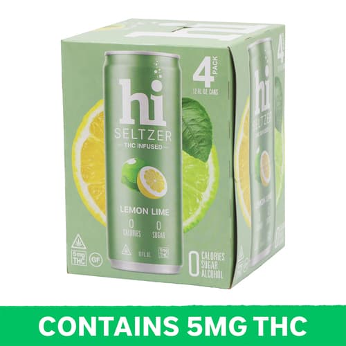 Hi Lemon Lime 5mg Delta 9 Seltzer • 4pk Can