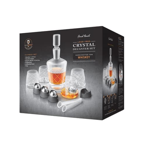 Final Touch Decanter  Glass  Chill Ball Set Whiskey