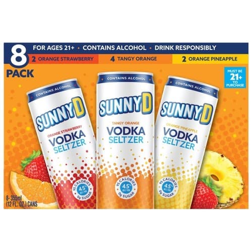 Vodka Seltzer • Orange Strawberry 4pk-12oz