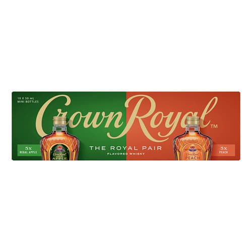 Crown Royal 10pk-50ml (5 Apple and 5 Peach)