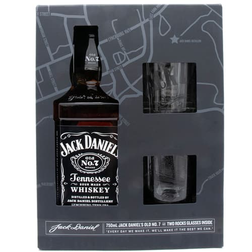 Jack Daniel's Black With 2 Glasses