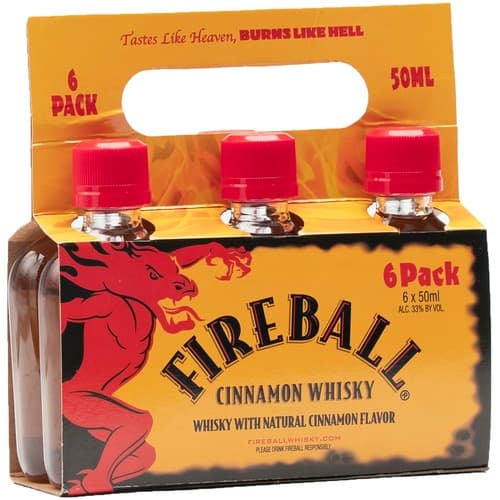 Fireball Cinnamon Whiskey • 6pk-50ml