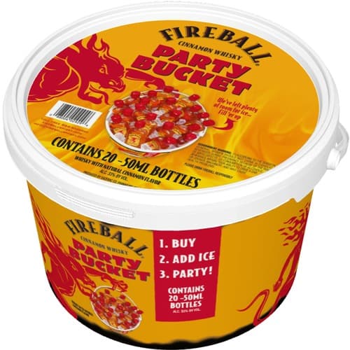 Fireball Cinnamon Whisky 20pk-50ml Bucket