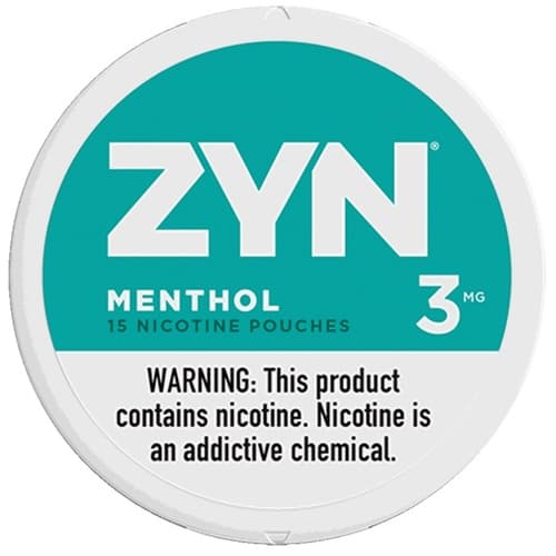 Zyn Nicotine Pouches Menthol 3mg • Can