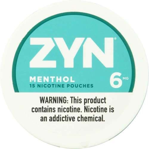Zyn Nicotine Pouches Menthol 6mg • Can