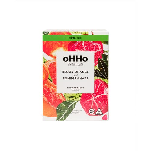 Ohho Blood Orange and Pomegranate Seltzer 10mg Delta 9 • 4pk Can