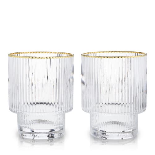 Viski Drinkware • Meridian Rocks Crystal 12 oz