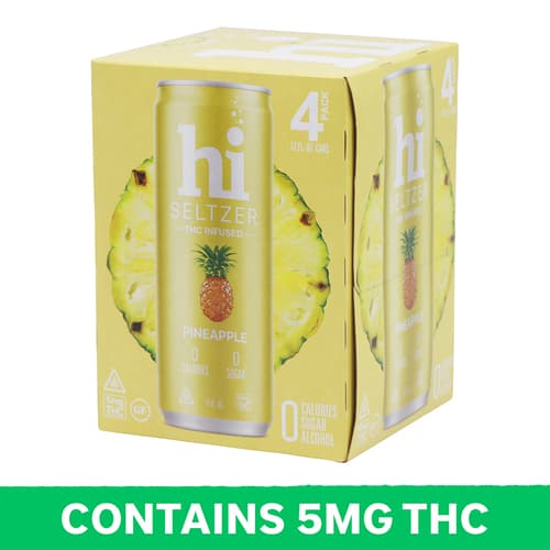 Hi Pineapple 5mg Delta 9 Seltzer • 4pk Can