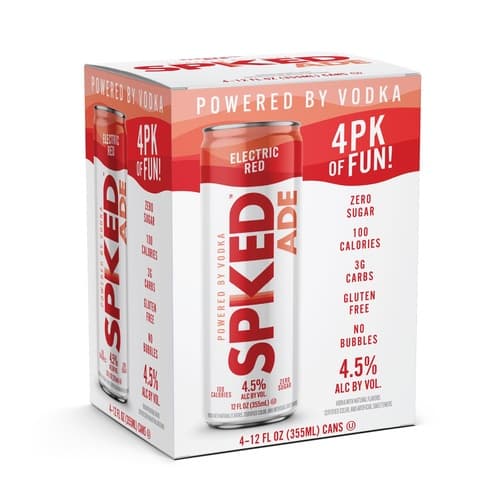 Spiked Ade Cocktails • Electric Red 4pk-12oz